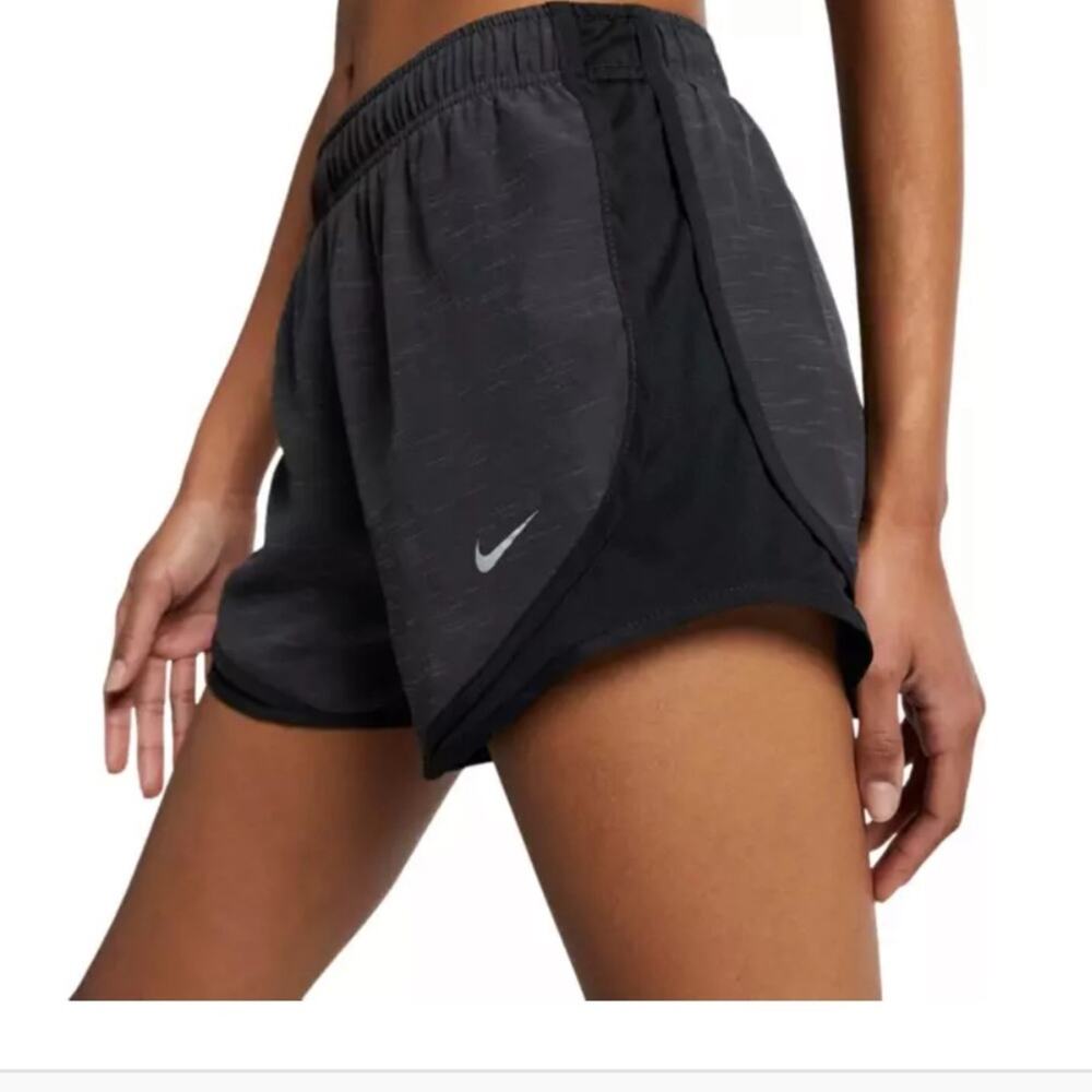 NEW Nike Shorts Tempo Running/Training Dri-Fit Black/Heather Gray Womens Small